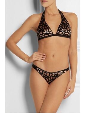 NWT AGENT PROVOCATEUR VARLA BIKINI BRIEF BLACK SIZE 2/S